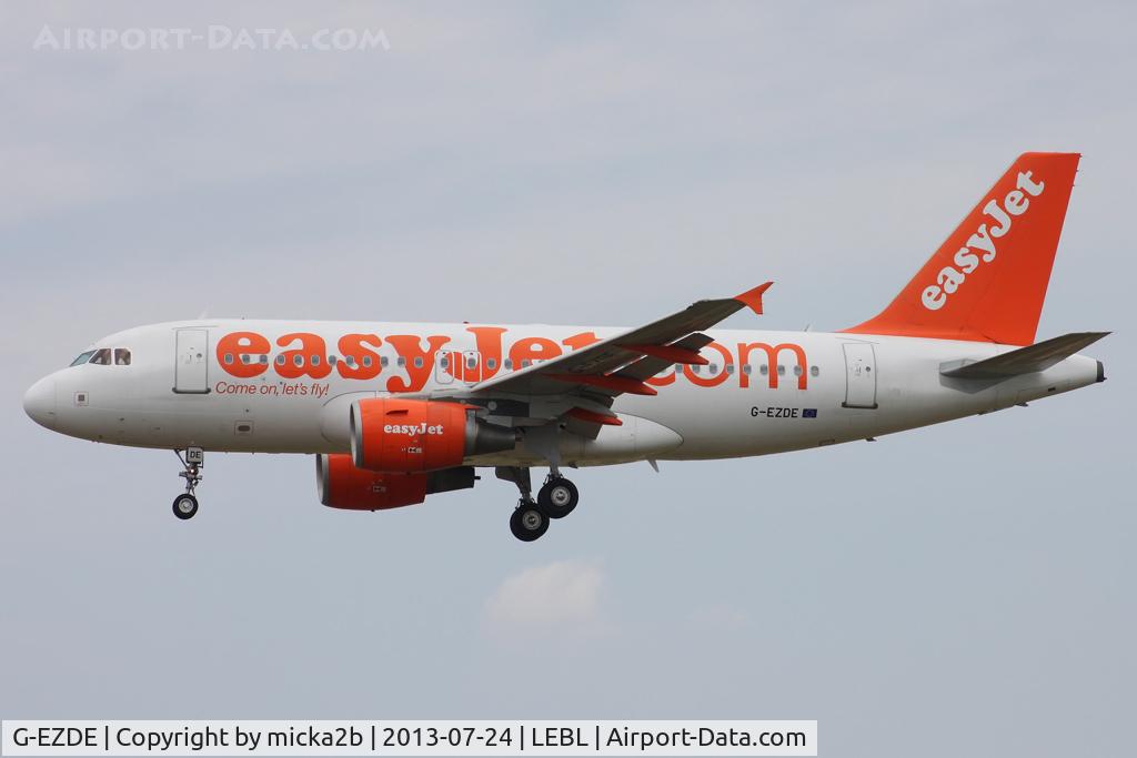 G-EZDE, 2008 Airbus A319-111 C/N 3426, Landing