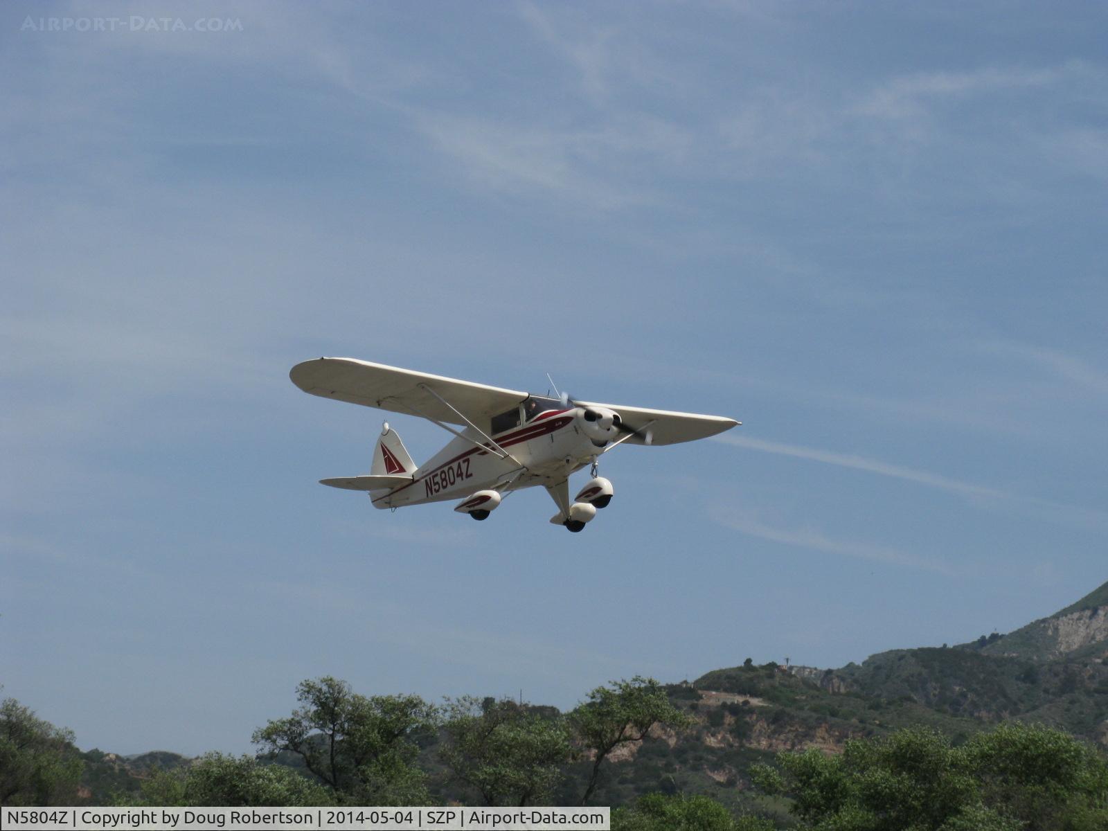 N5804Z, 1963 Piper PA-22-108 Colt C/N 22-9657, 1963 Piper PA-22-108 COLT, Lycoming O-238 108 Hp, takeoff climb Rwy 22