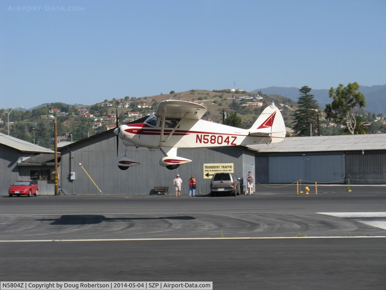 N5804Z, 1963 Piper PA-22-108 Colt C/N 22-9657, 1963 Piper PA-22-108 COLT, Lycoming O-235 108 Hp, landing Rwy 22