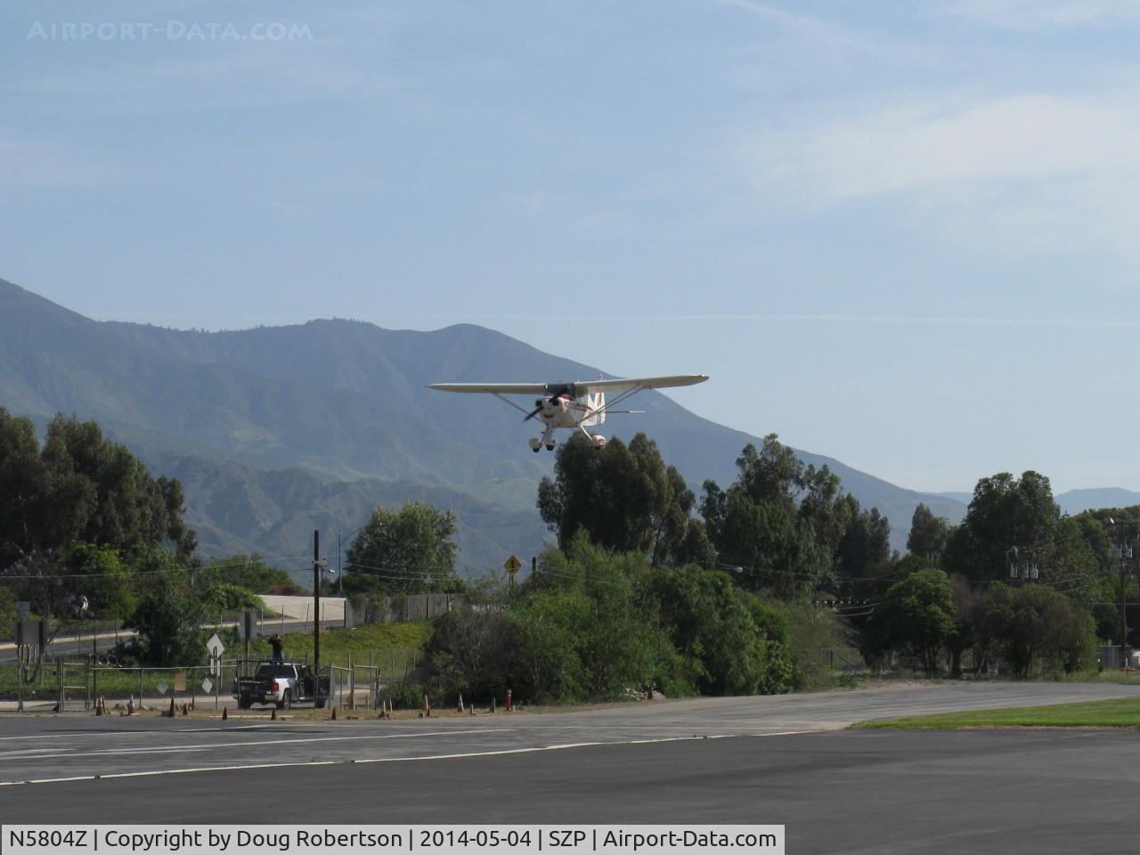 N5804Z, 1963 Piper PA-22-108 Colt C/N 22-9657, 1963 Piper PA-22-108 COLT, Lycoming O-235 108 Hp, on final Rwy 22