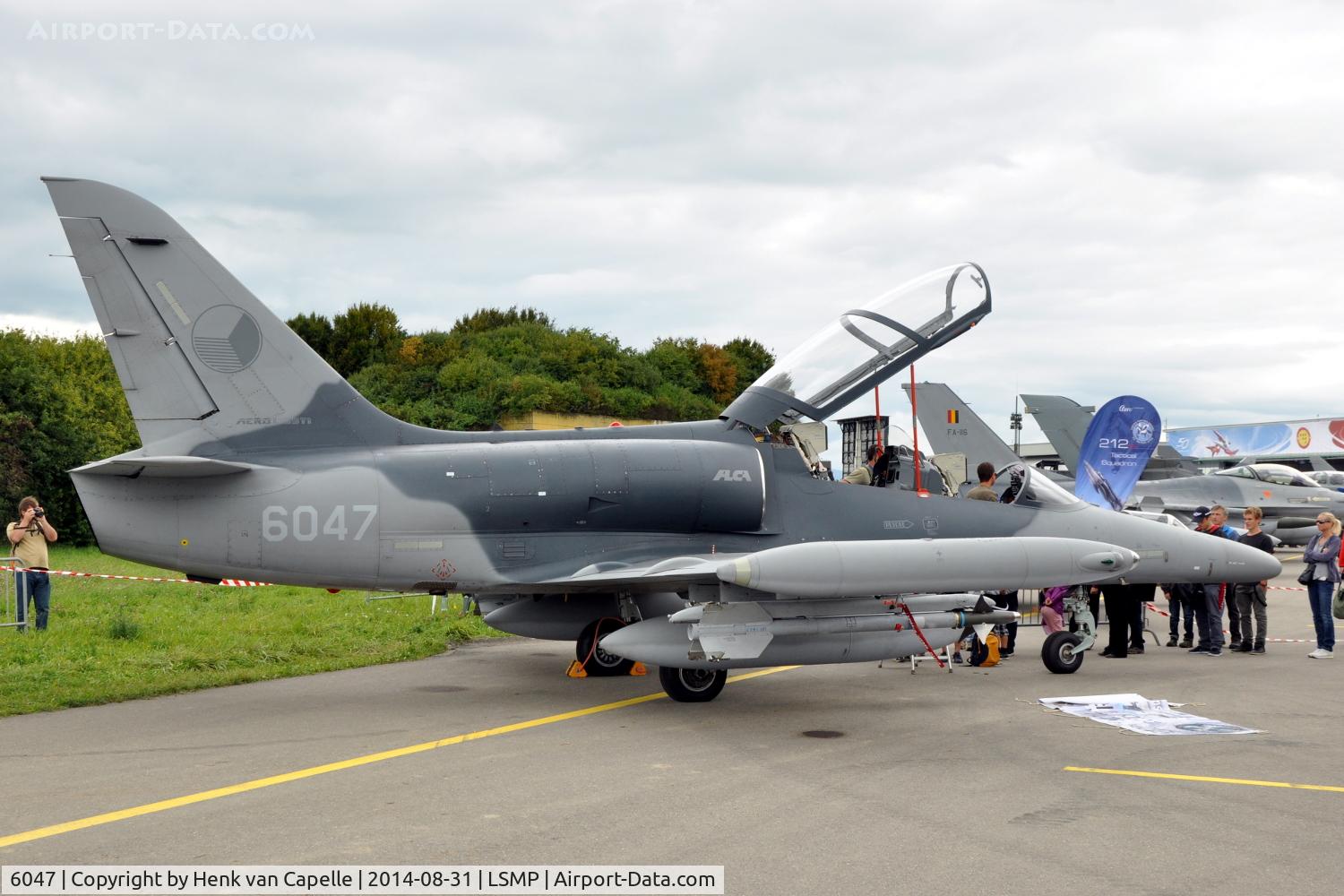 6047, Aero L-159T1 ALCA C/N 156047, Aero L-159T1 jet trainer of the Czech Air Force parked at Payerne Air Base, Switzerland, for AIR14.