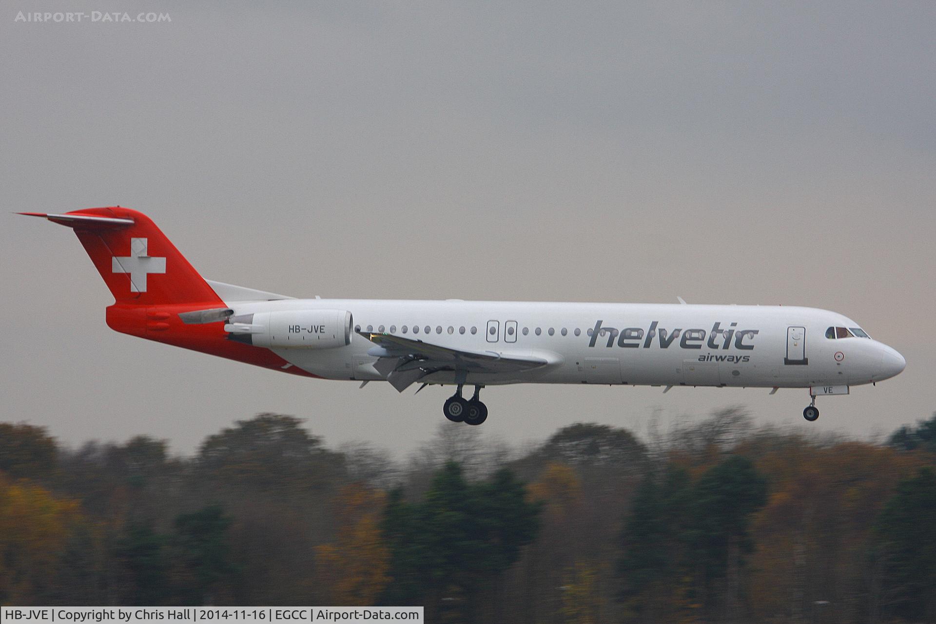 HB-JVE, 1993 Fokker 100 (F-28-0100) C/N 11459, Helvetic