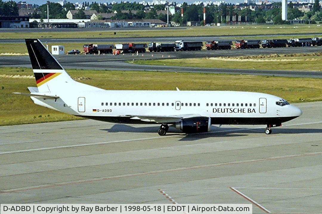 D-ADBD, 1992 Boeing 737-3L9 C/N 27061, D-ADBD   Boeing 737-3L9 [27061] (Deutsche BA) Berlin-Tegel~D 18/05/1998