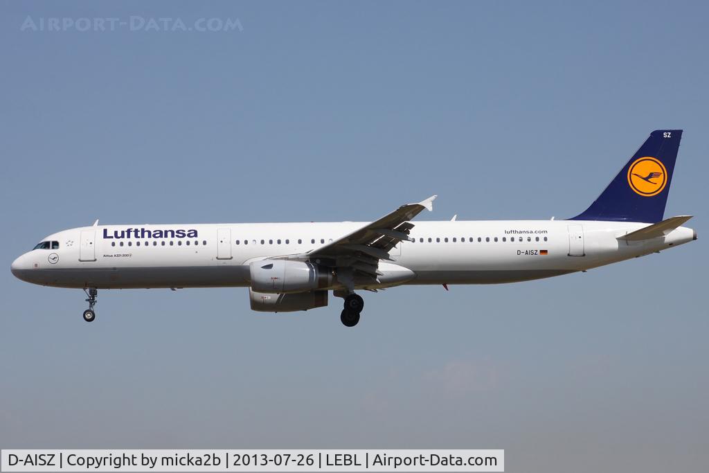 D-AISZ, 2009 Airbus A321-231 C/N 4085, Landing