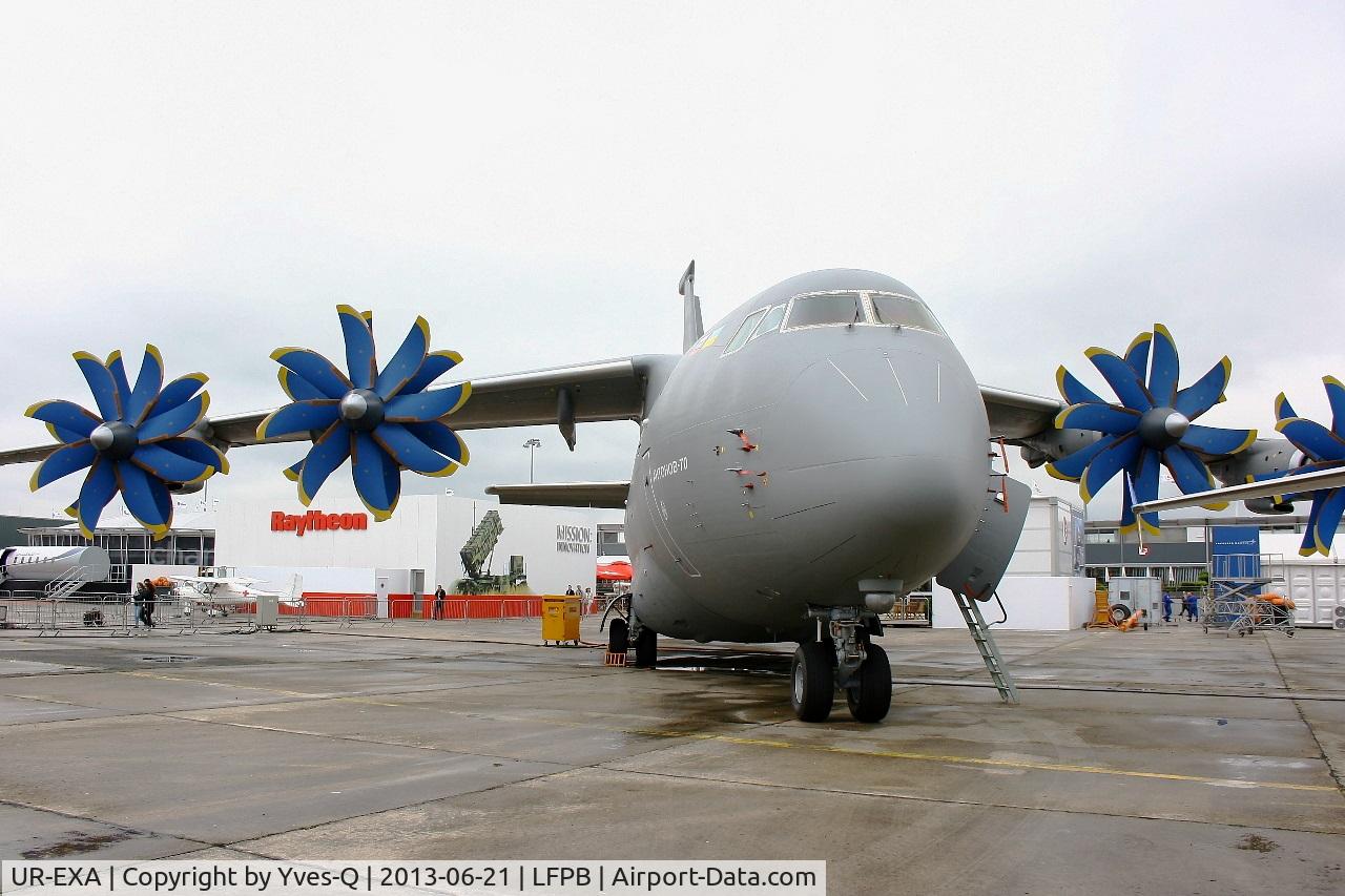 UR-EXA, Antonov An-70 C/N 770102, Antonov An-70, Static display, Paris-Le Bourget (LFPB-LBG) Air Show 2013