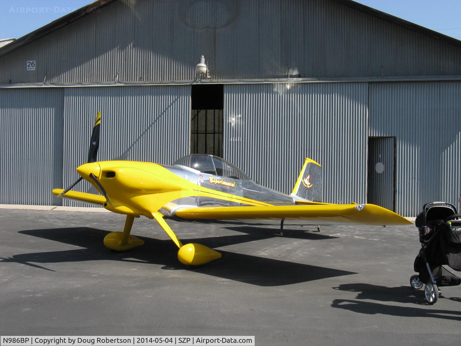 N986BP, 2013 Vans RV-4 C/N 4107, 2013 Stewart VAN's RV-4 'BANANA PUDDIN', Lycoming O-320-D1A 160 Hp, tri-blade prop, beautiful workmanship and finish