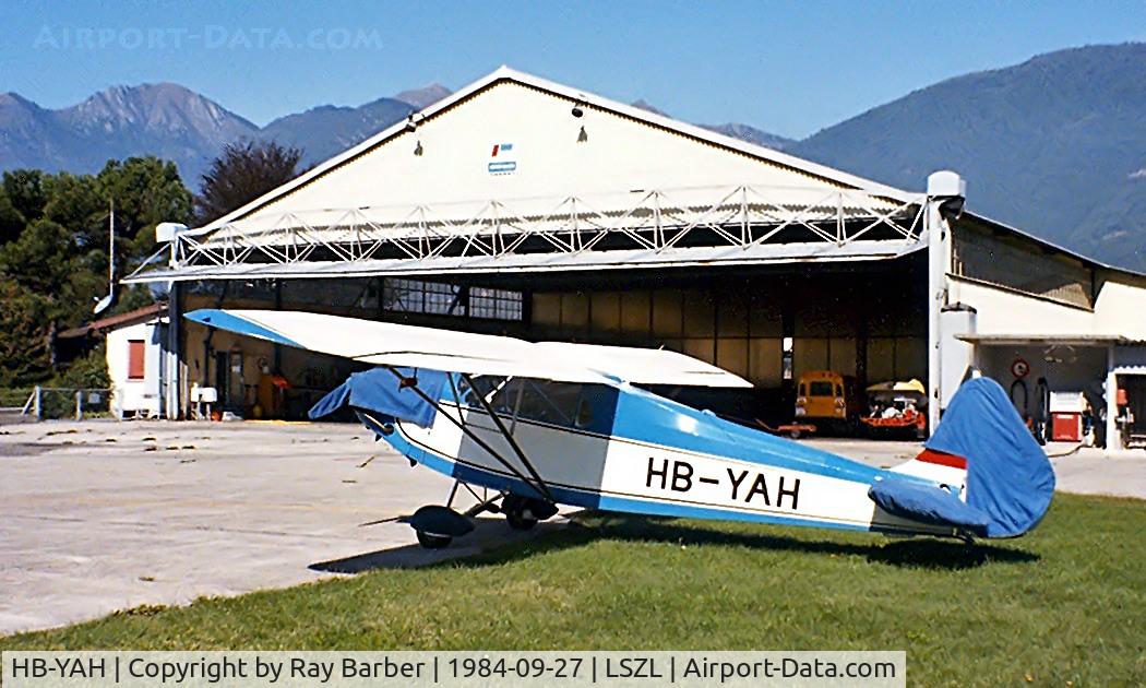 HB-YAH, 1938 Luton LA-5A Major C/N LA5/1, Luton LA-5 Major [1] Locarno~HB 27/09/1984