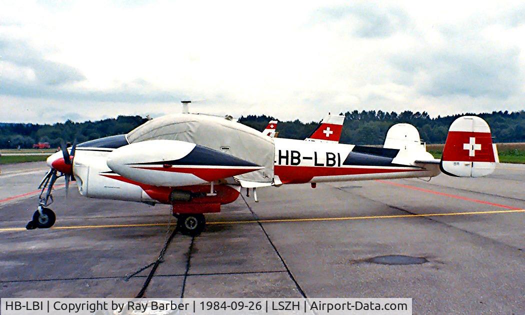 HB-LBI, 1961 Let L-200A Morava C/N 170702, LET L-200A Morava [170702] Zurich~HB 26/09/1984