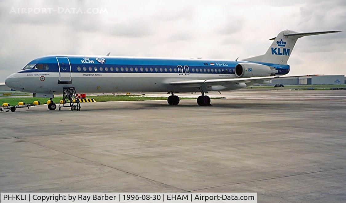PH-KLI, 1989 Fokker 100 (F-28-0100) C/N 11273, Fokker F-100 [11273] (KLM cityhopper) Amsterdam-Schiphol~PH 30/08/1996