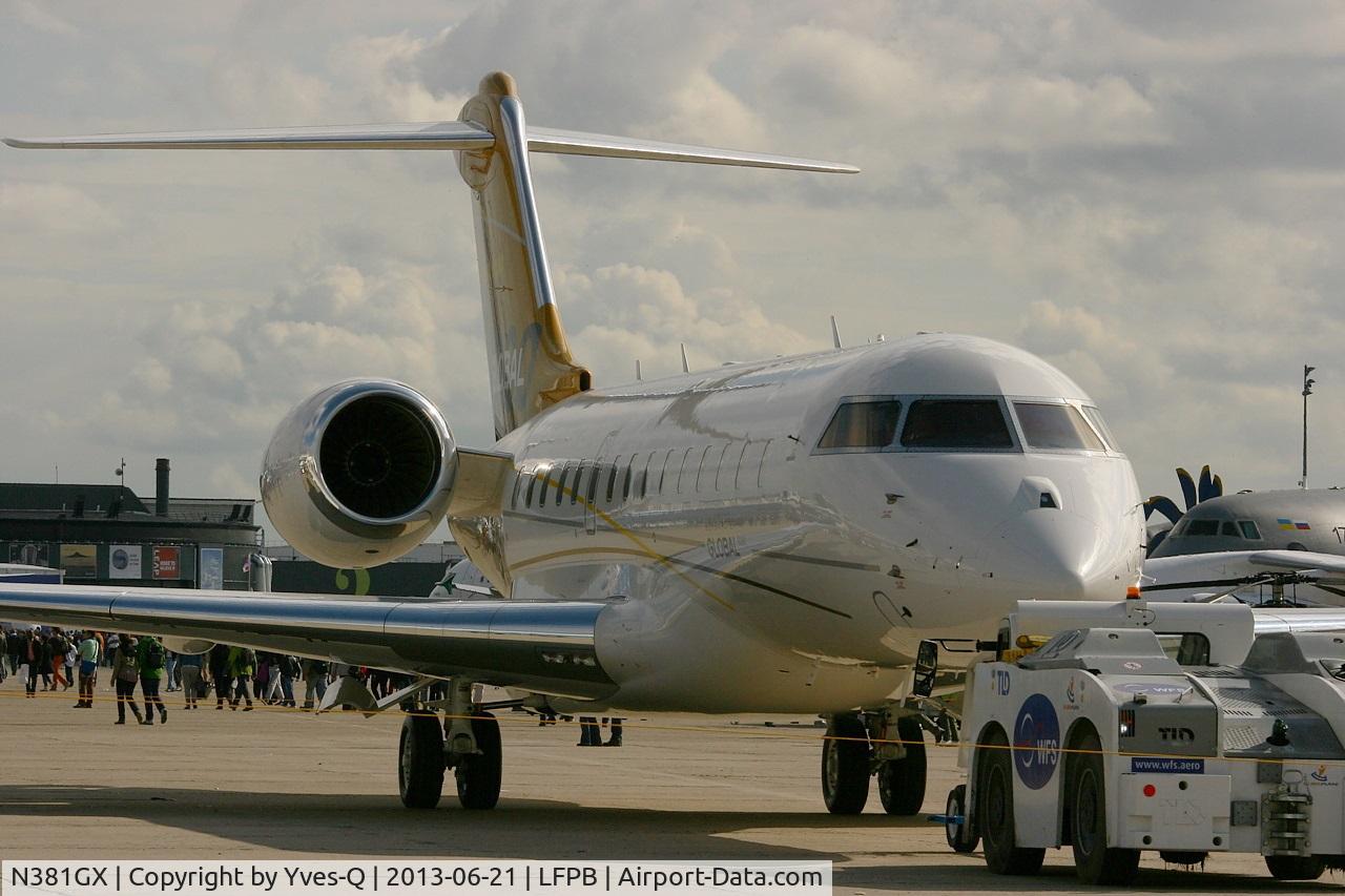 N381GX, 2012 Bombardier Global 6000 (BD-700-1A10) C/N 9381, Bombardier BD-700 1A10 Global 6000, Paris-Le Bourget Air Show 2013