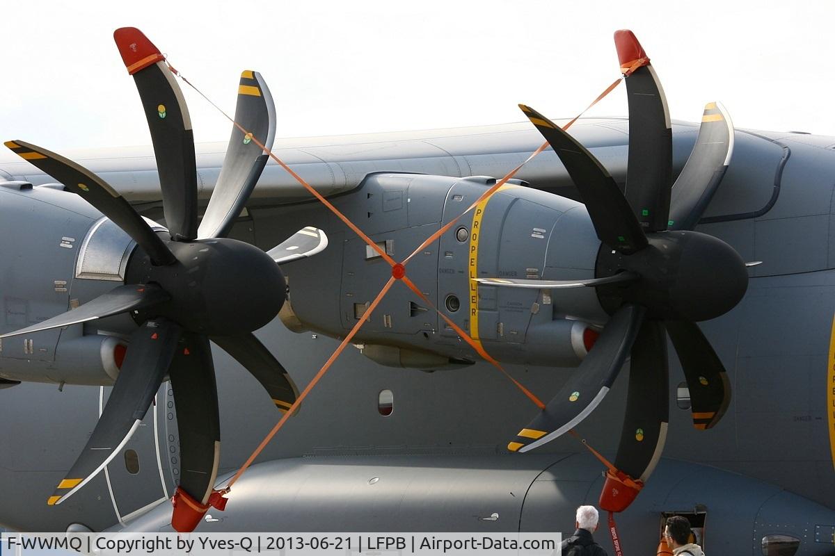 F-WWMQ, Airbus A400M Atlas C/N 008, Airbus A400M Atlas, close view of propellers, Paris-Le Bourget Air Show 2013