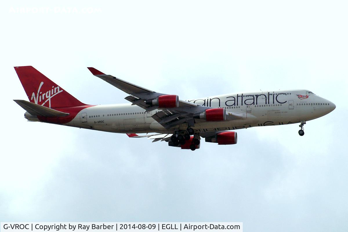 G-VROC, 2003 Boeing 747-41R C/N 32746, Boeing 747-41R [32746] (Virgin Atlantic) Home~G 09/08/2014. On approach 27L.