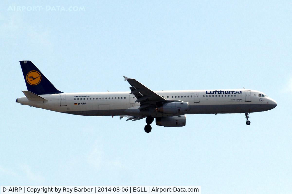 D-AIRP, 1995 Airbus A321-131 C/N 0564, Airbus A321-131 [0564] (Lufthansa) Home~G 06/08/2014. On approach 27L.