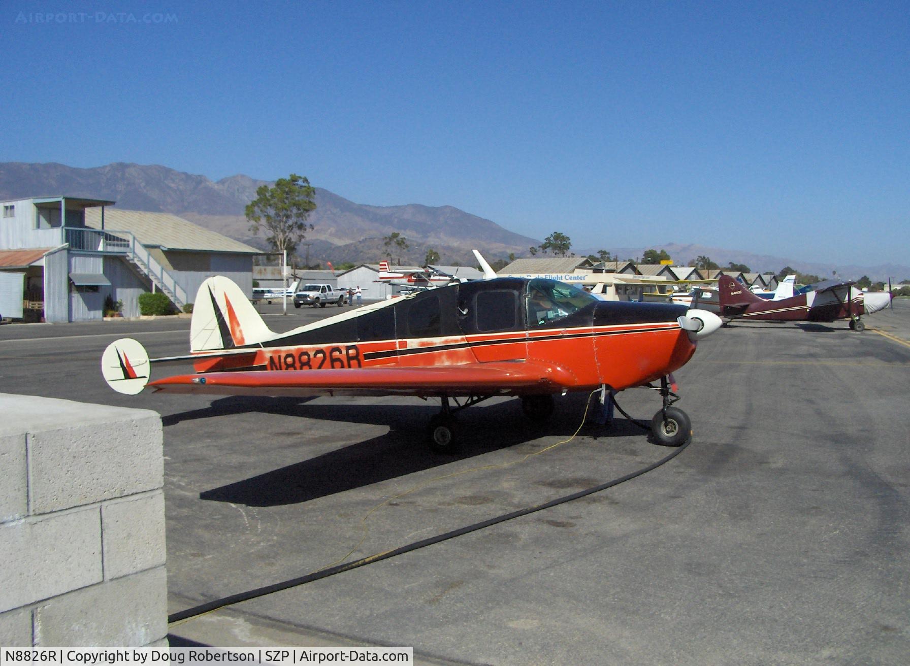 N8826R, 1959 Downer Bellanca 14-19-3 C/N 4178, 1959 Downer Bellanca 260 CRUISEMASTER Model 14-19-3, Continental IO-470-F 260 Hp, 'Cardboard Constellation'