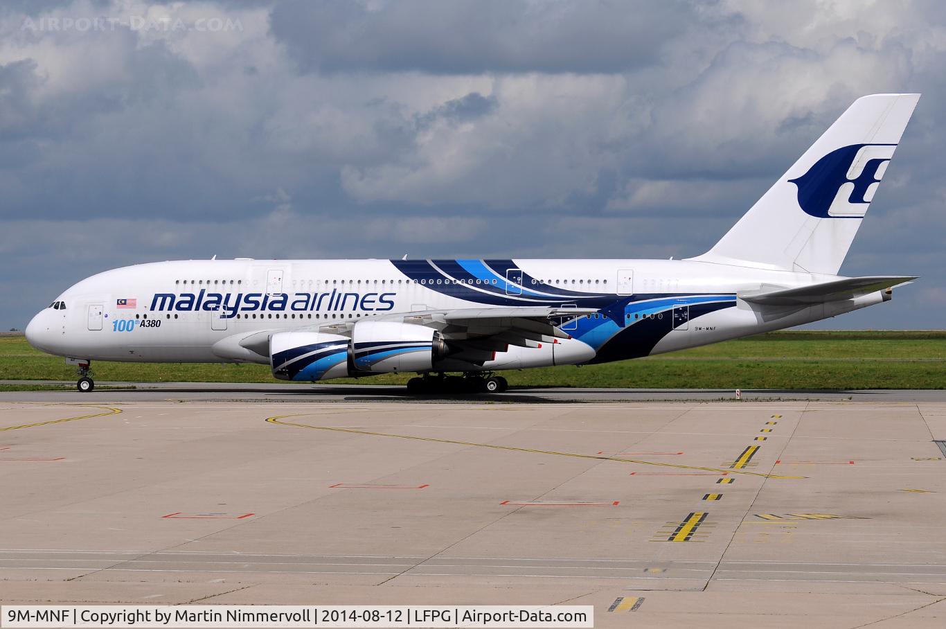 9M-MNF, 2012 Airbus A380-841 C/N 114, Malaysia Airlines