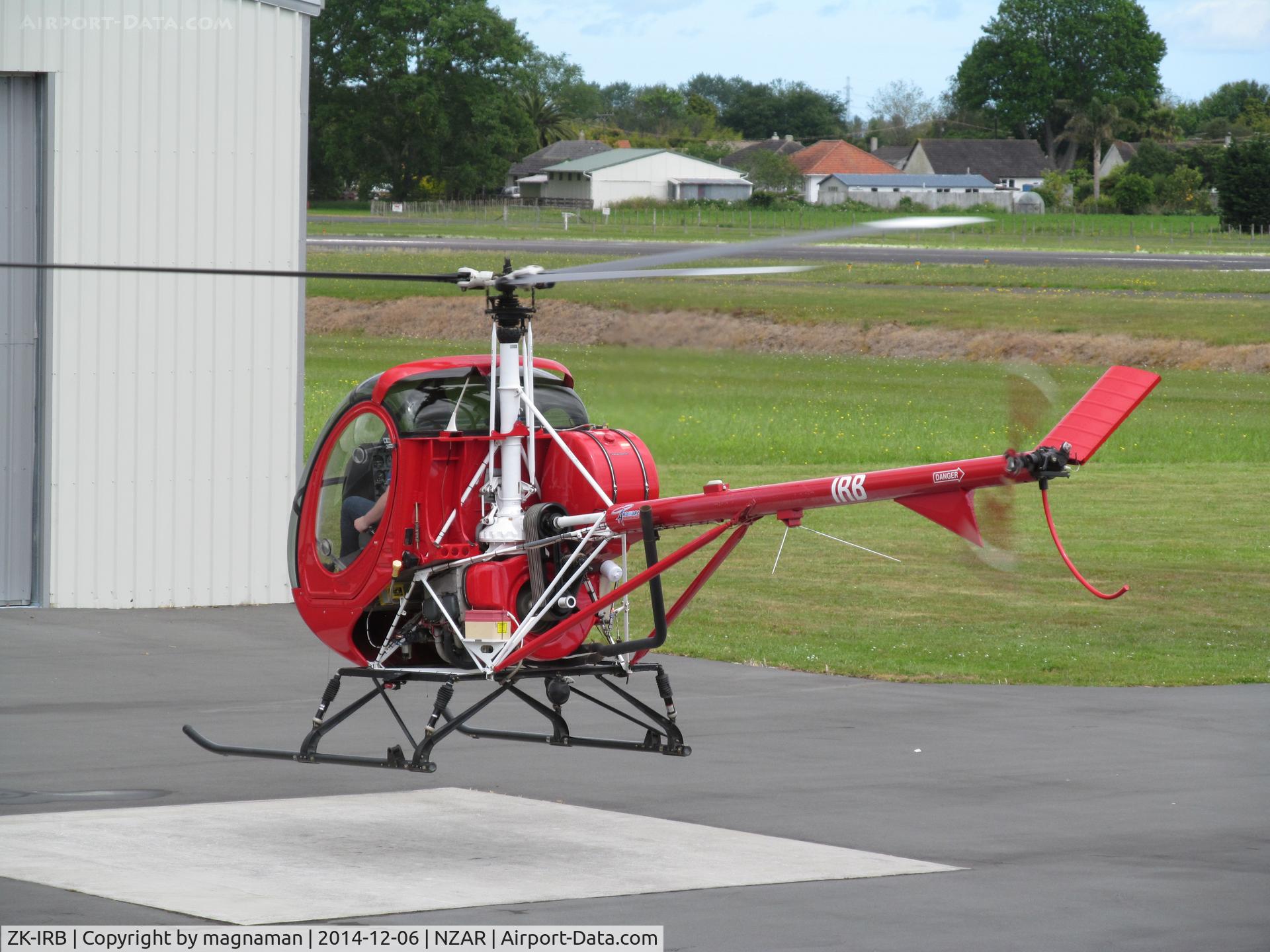 ZK-IRB, Schweizer 269C-1 C/N 0238, lift off