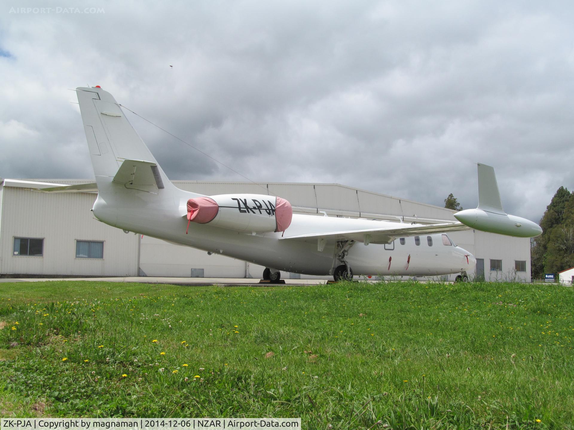 ZK-PJA, 1981 Israel Aircraft Industries IAI-1124A Westwind II C/N 339, nice angle - boring paint job