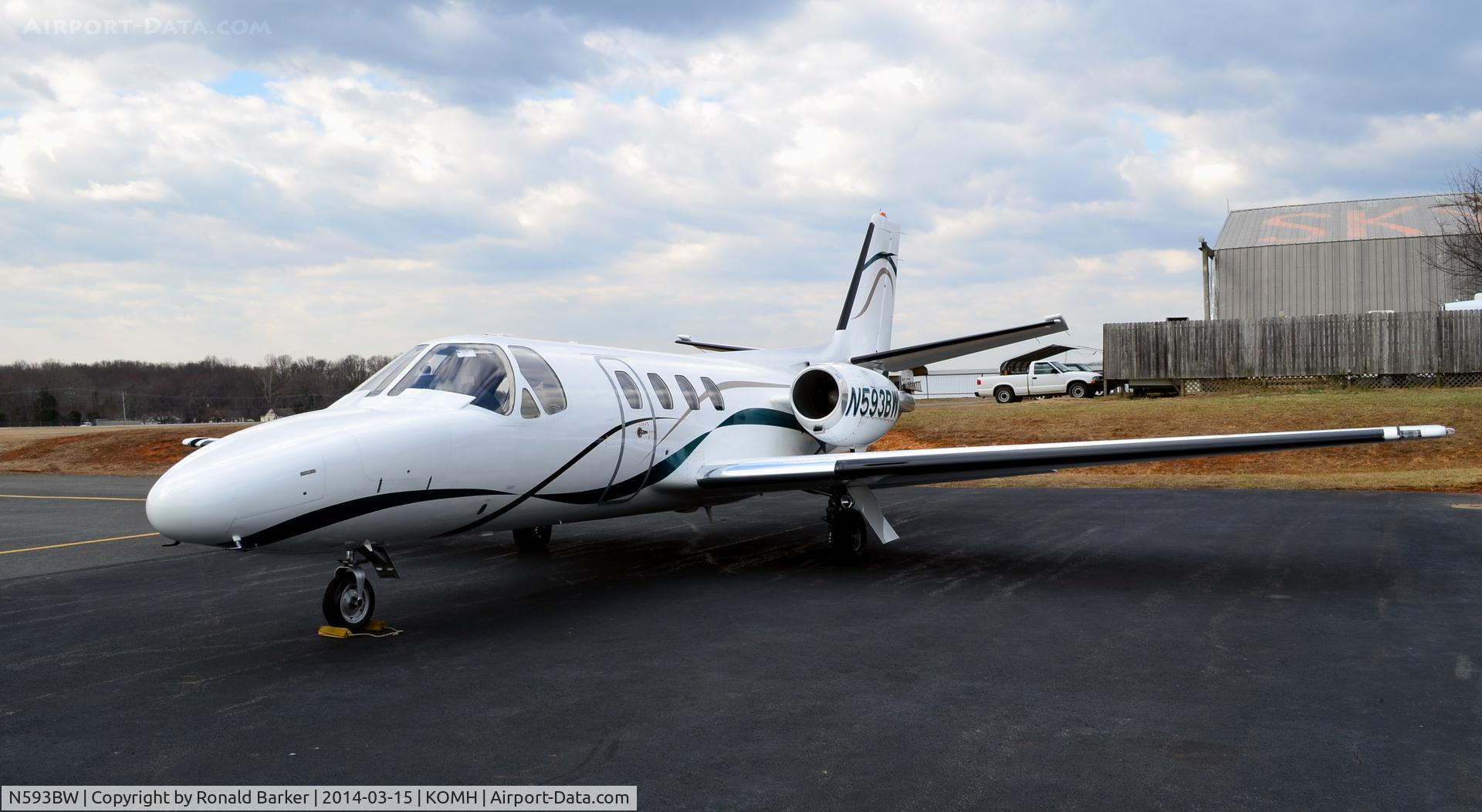 N593BW, 1983 Cessna 501 C/N 501-0675, On the ramp, Orange