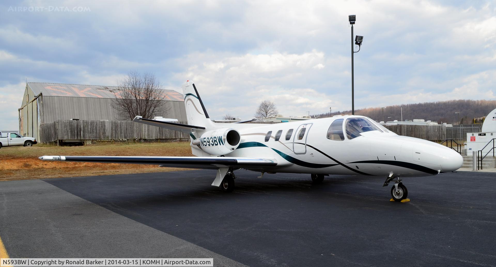 N593BW, 1983 Cessna 501 C/N 501-0675, On the ramp, Orange