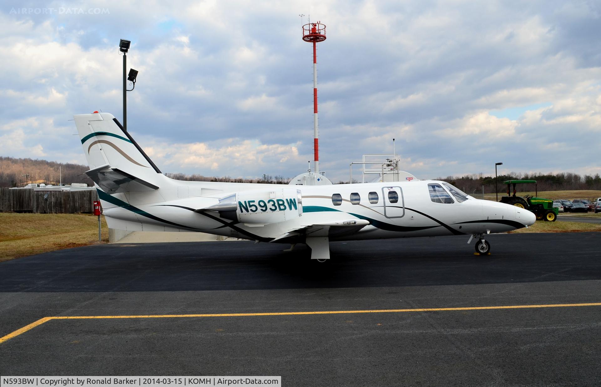 N593BW, 1983 Cessna 501 C/N 501-0675, On the ramp, Orange