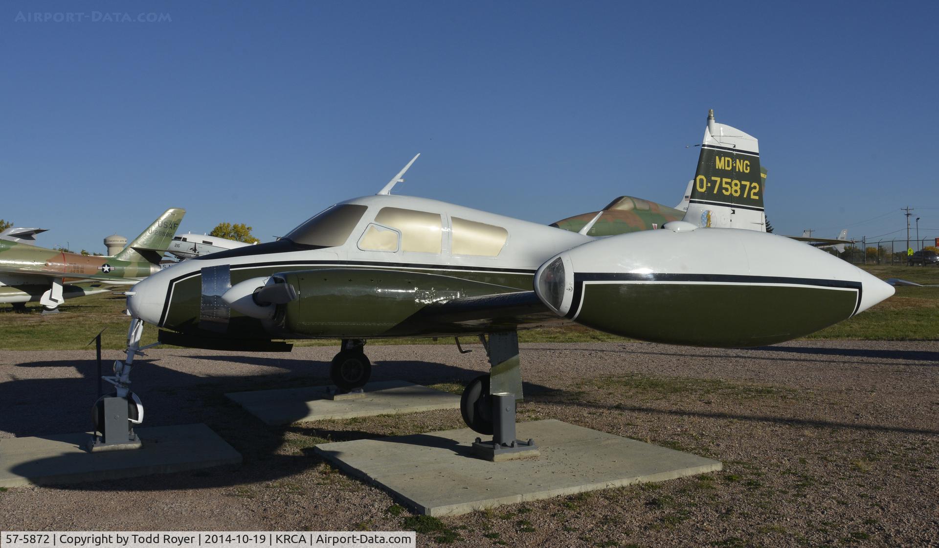 57-5872, 1957 Cessna U-3A Blue Canoe (310A) C/N 38027, At the South Dakota Air and Space Museum