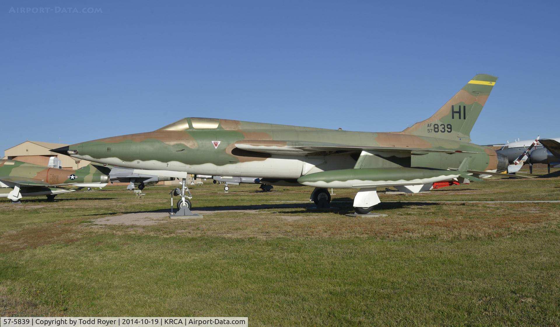 57-5839, 1957 Republic F-105B Thunderchief C/N B.76, At The South Dakota Air and Space Museum