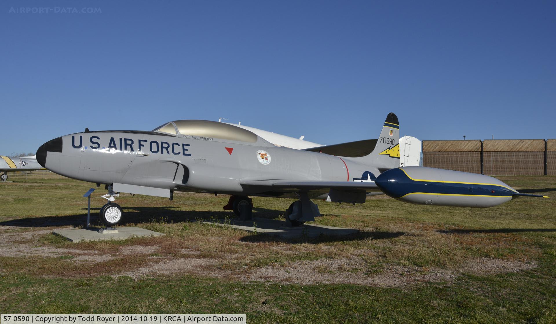 57-0590, 1957 Lockheed T-33A Shooting Star C/N 580-1319, At the South Dakota Air and Space Museum