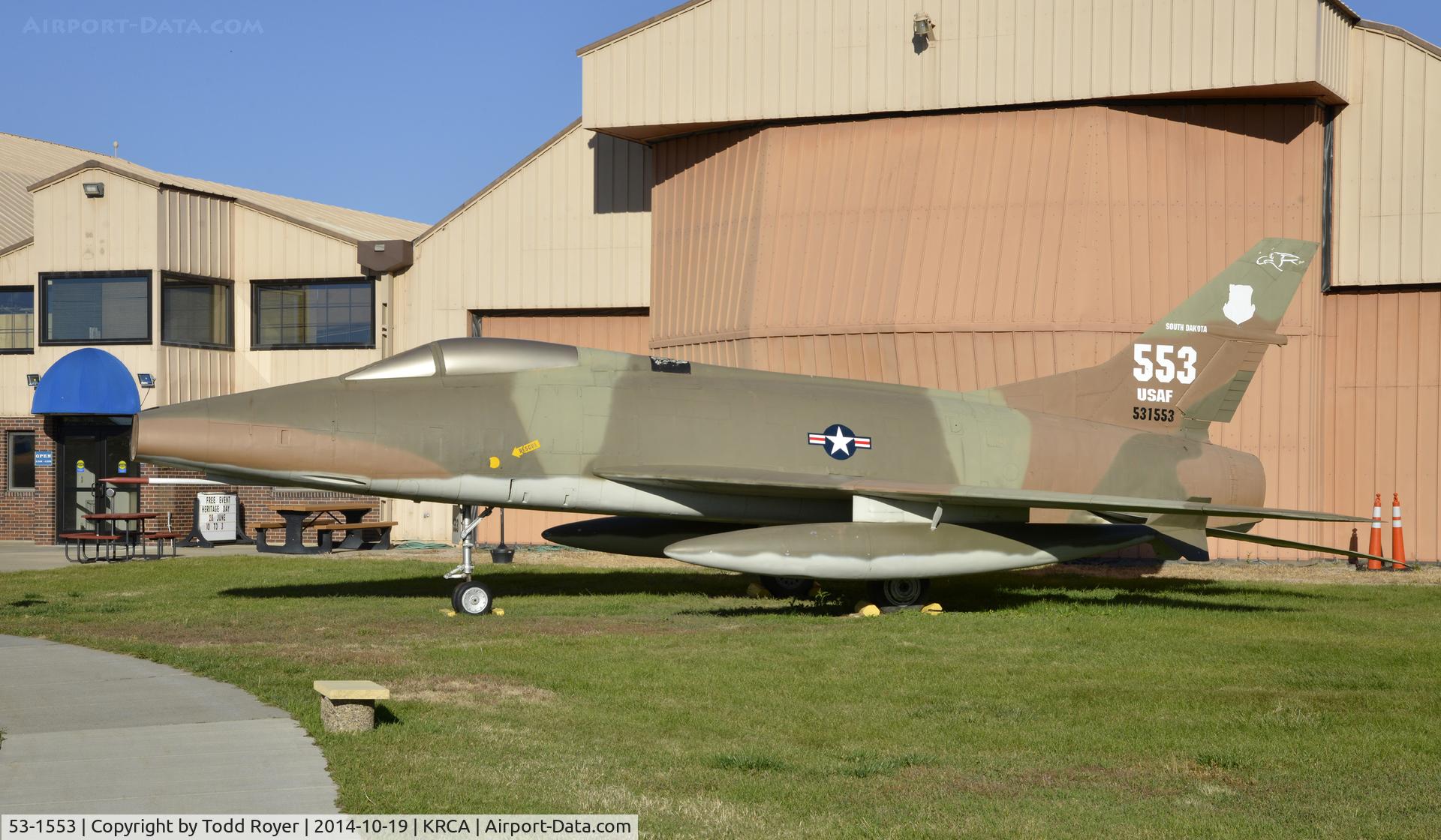53-1553, 1953 North American F-100A Super Sabre C/N 192-48, At the South Dakota Air and Space Museum