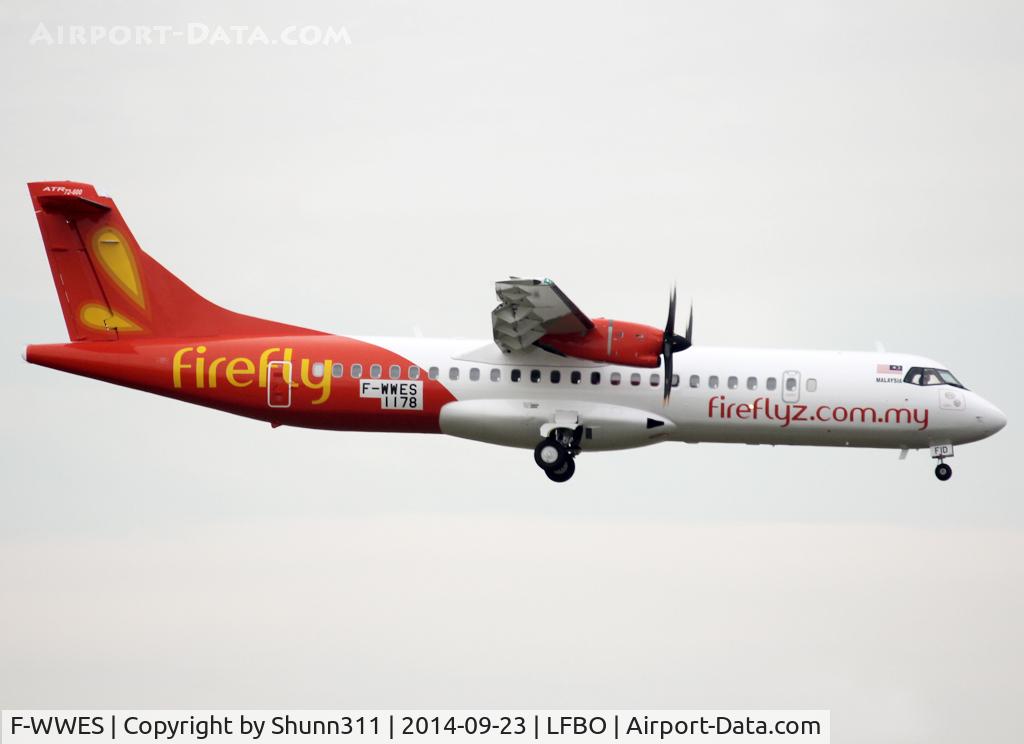 F-WWES, 2014 ATR 72-600 C/N 1178, C/n 1178 - To be 9M-FID