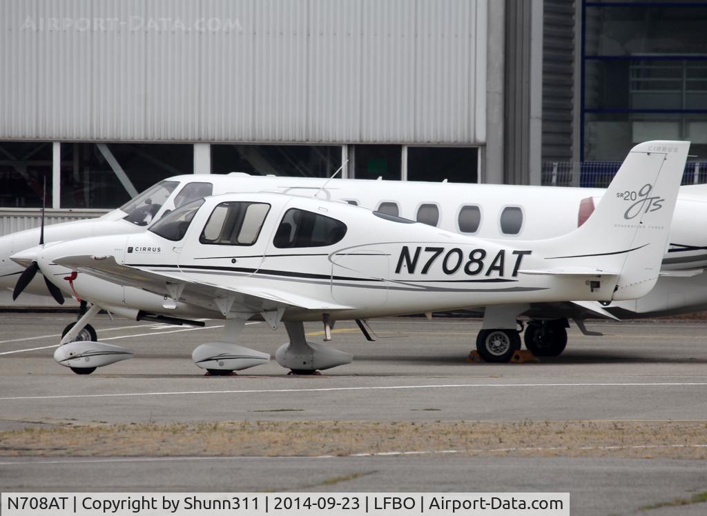 N708AT, 2008 Cirrus SR20 G3 GTS C/N 1909, Parked at the General Aviation area...