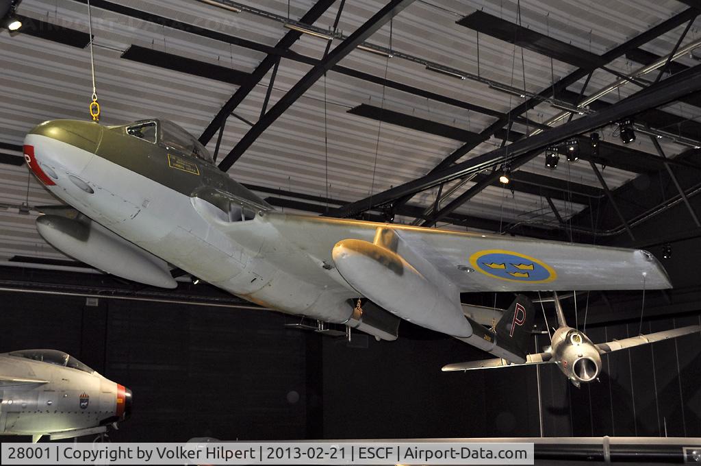 28001, De Havilland J28B Vampire (DH-100) C/N EEP42081, at Linkoping