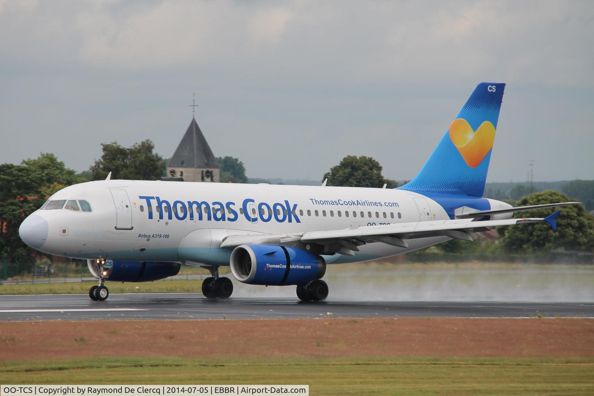 OO-TCS, 2004 Airbus A319-132 C/N 2362, Landing on 25L.