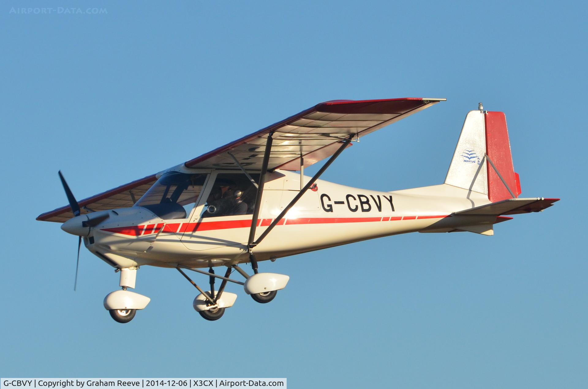 G-CBVY, 2002 Comco Ikarus C42 FB UK C/N PFA 322-13835, About to land at Northrepps.