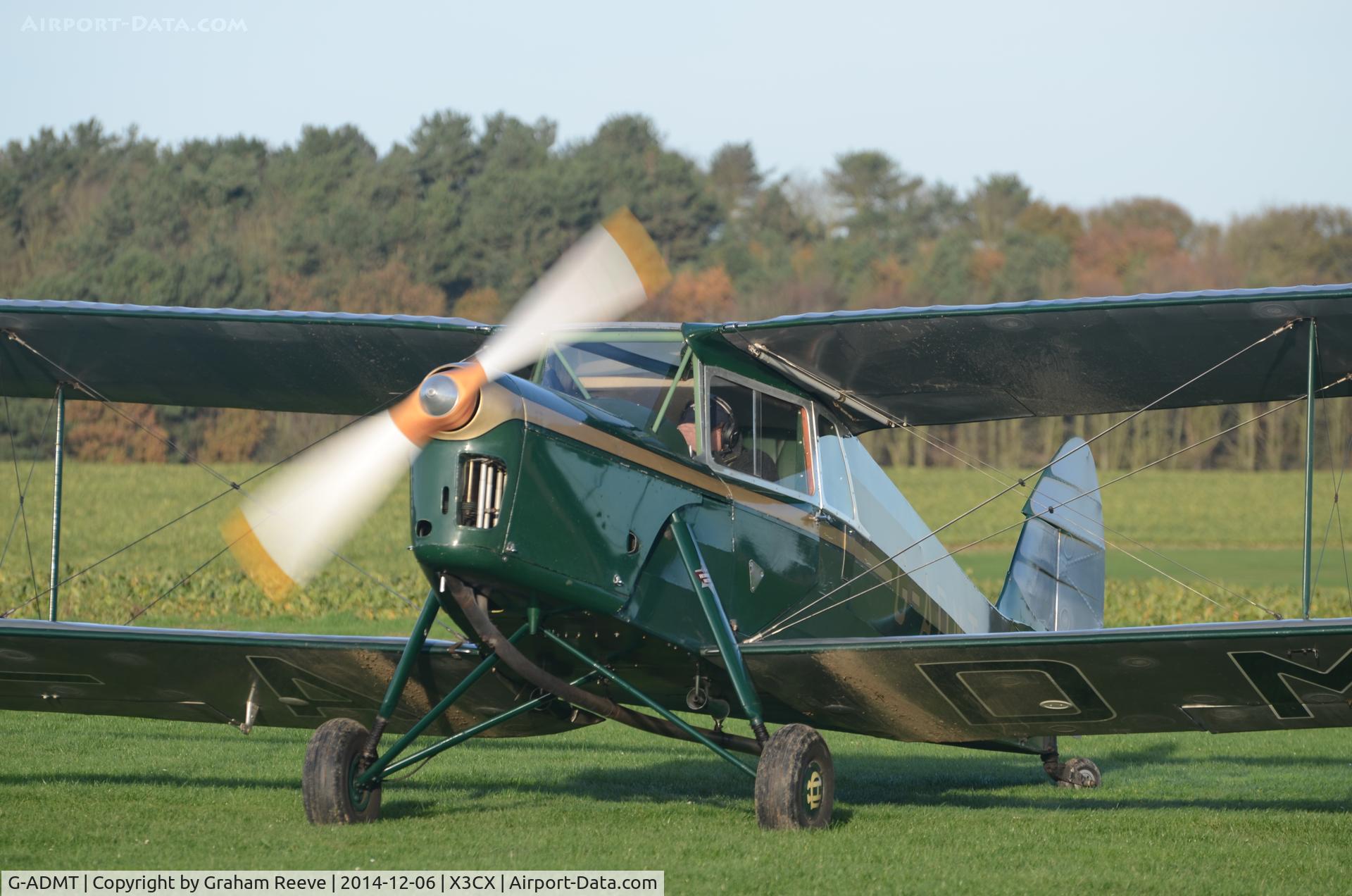 G-ADMT, 1936 De Havilland DH.87B Hornet Moth C/N 8093, About to depart from Northrepps.