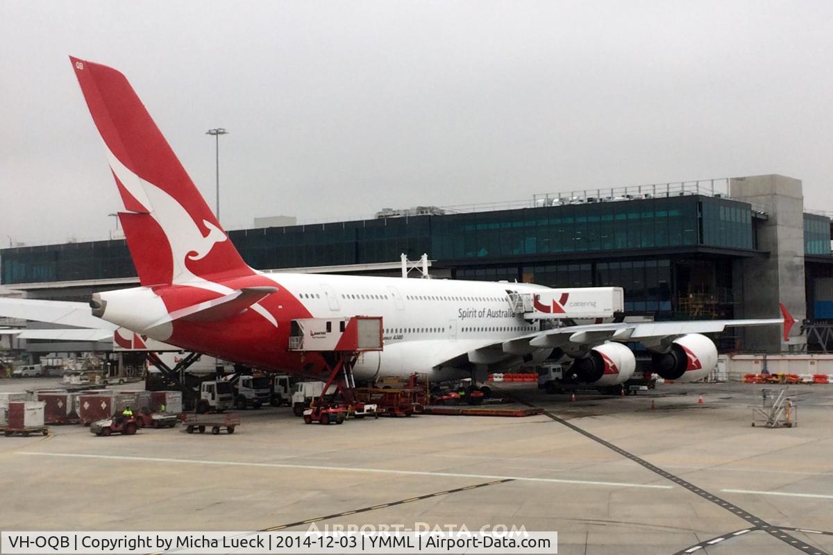 VH-OQB, 2008 Airbus A380-842 C/N 015, At Tullamarine