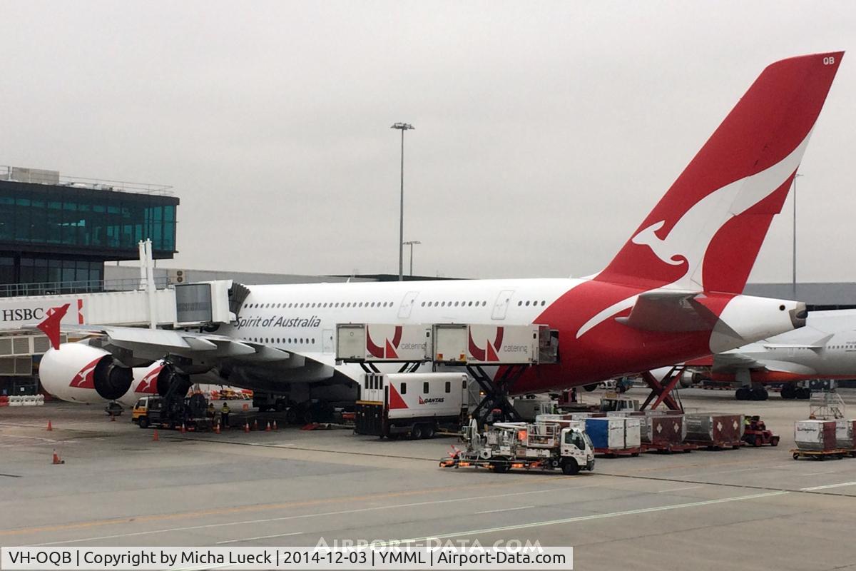 VH-OQB, 2008 Airbus A380-842 C/N 015, At Tullamarine