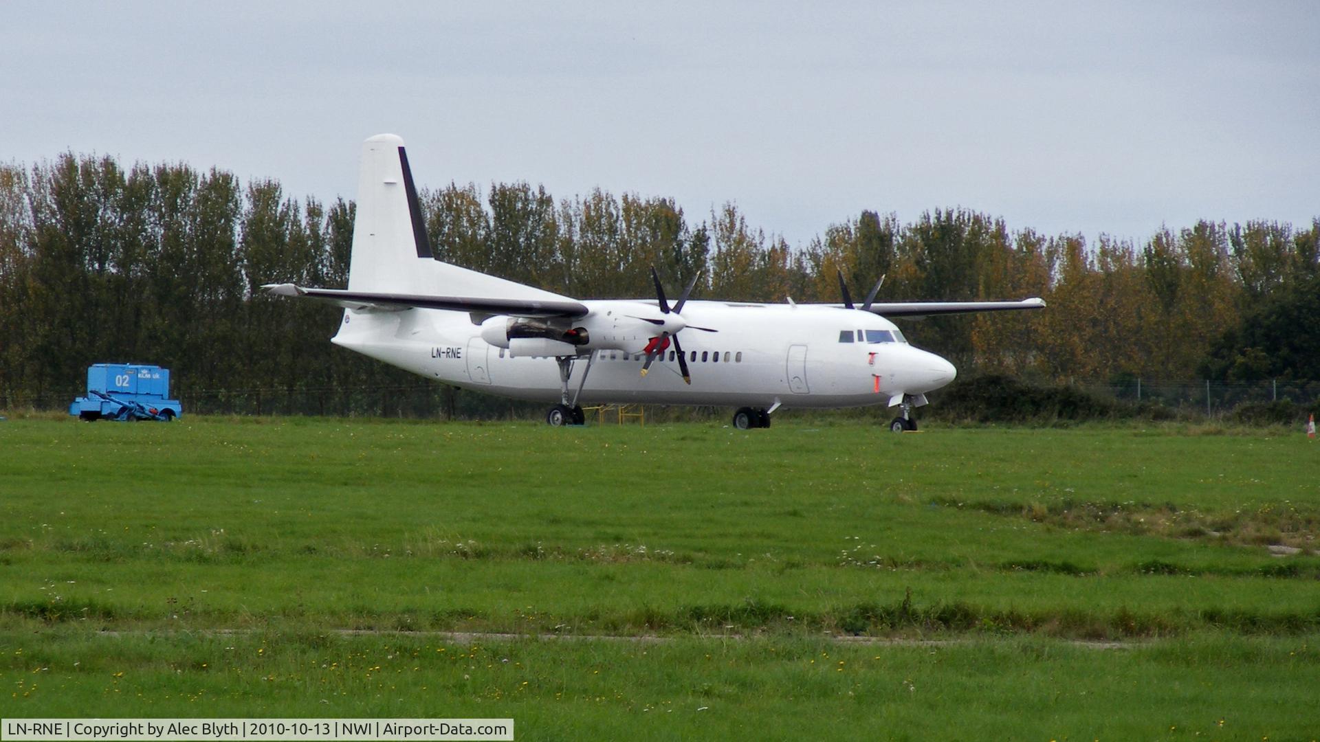 LN-RNE, 1990 Fokker 50 C/N 20179, Seen here at Norwich International Airport. October, 2010.