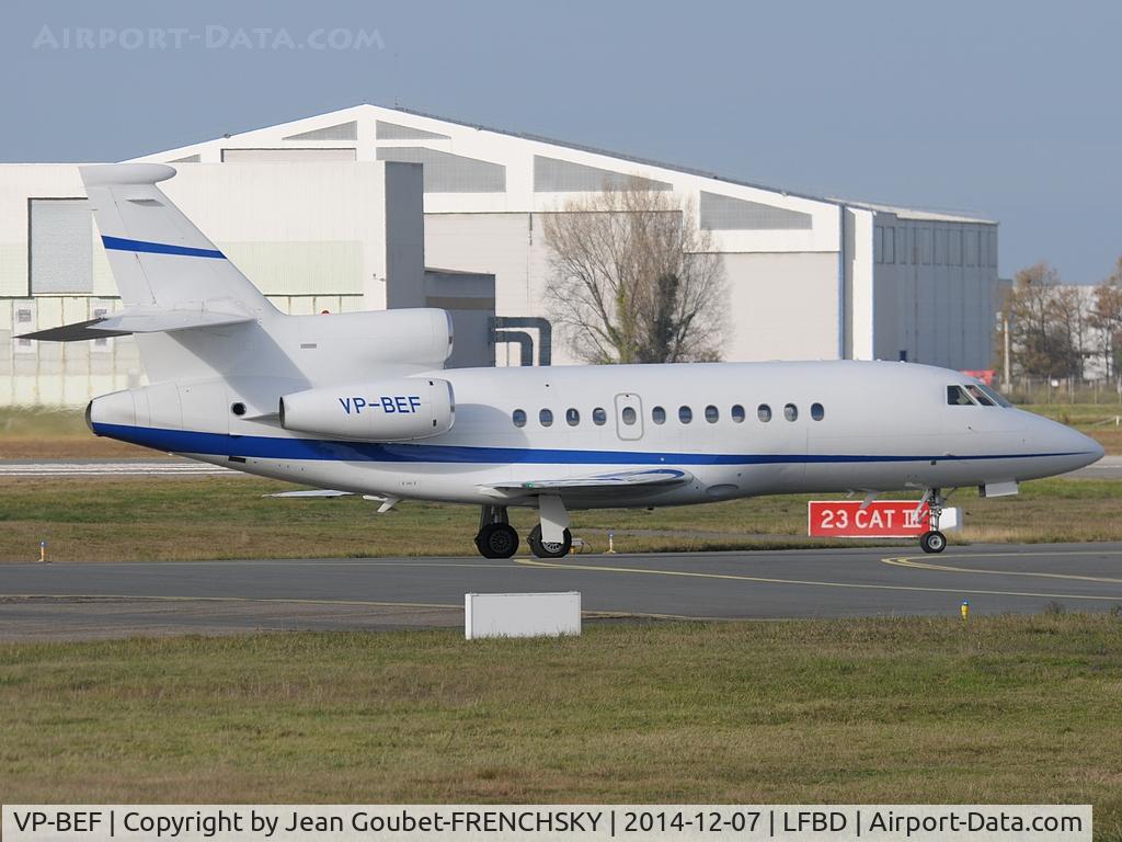 VP-BEF, 2004 Dassault Falcon 900EX C/N 130, SON AIR to parking Kilo 2