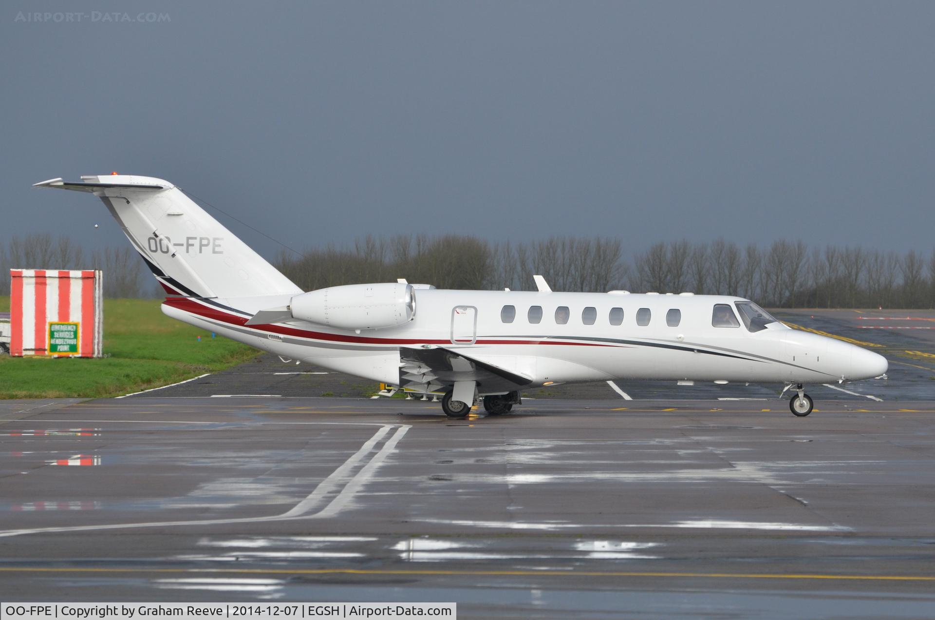 OO-FPE, 2007 Cessna 525B CitationJet CJ3 C/N 525B-0158, About to depart.