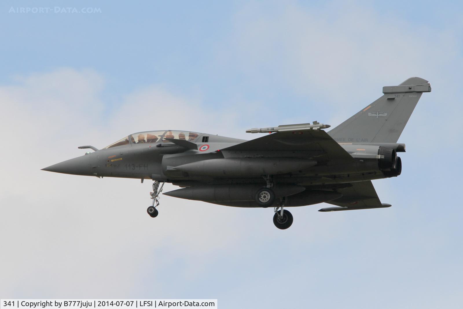 341, Dassault Rafale B C/N 341, on landing at Saint-Dizier