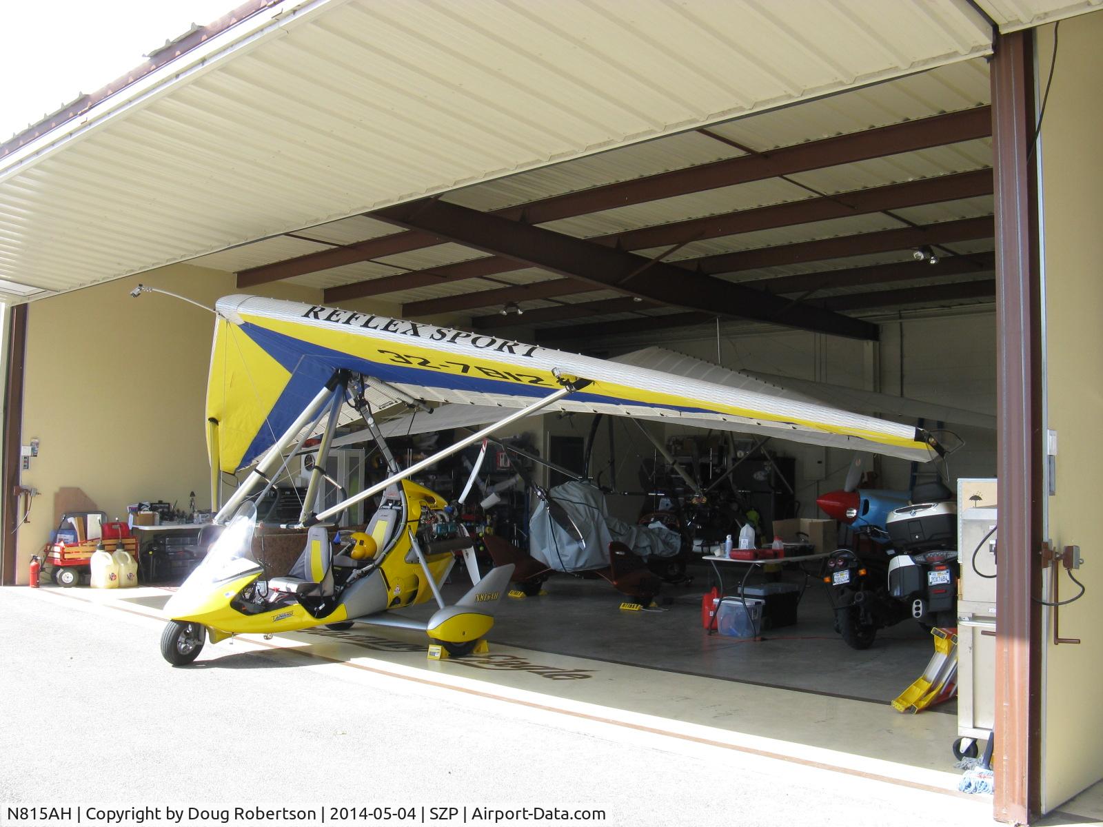 N815AH, 2006 Air Creation Tanarg C/N T06076, 2006 Air Creation USA TANARG, Rotax 912ULS 80 Hp tri-blade pusher prop, two-place Experimental class weight-shift control LSA, at hangar