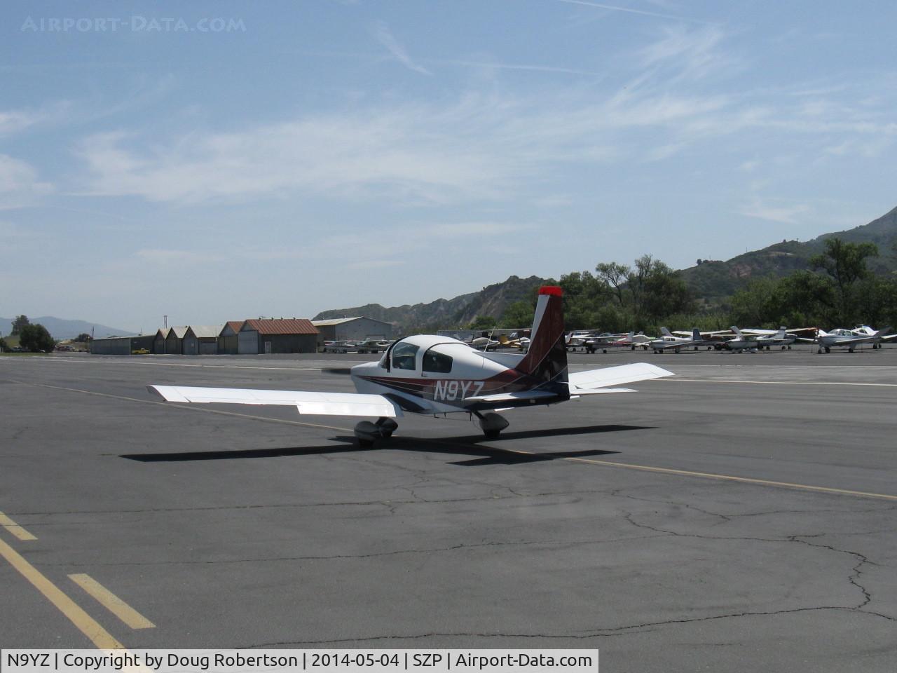 N9YZ, 1975 Grumman American AA-5A Cheetah C/N AA5-0822, 1975 Grumman American AA-5A CHEETAH, Lycoming O-320 150 Hp, taxi, Young Eagles flight