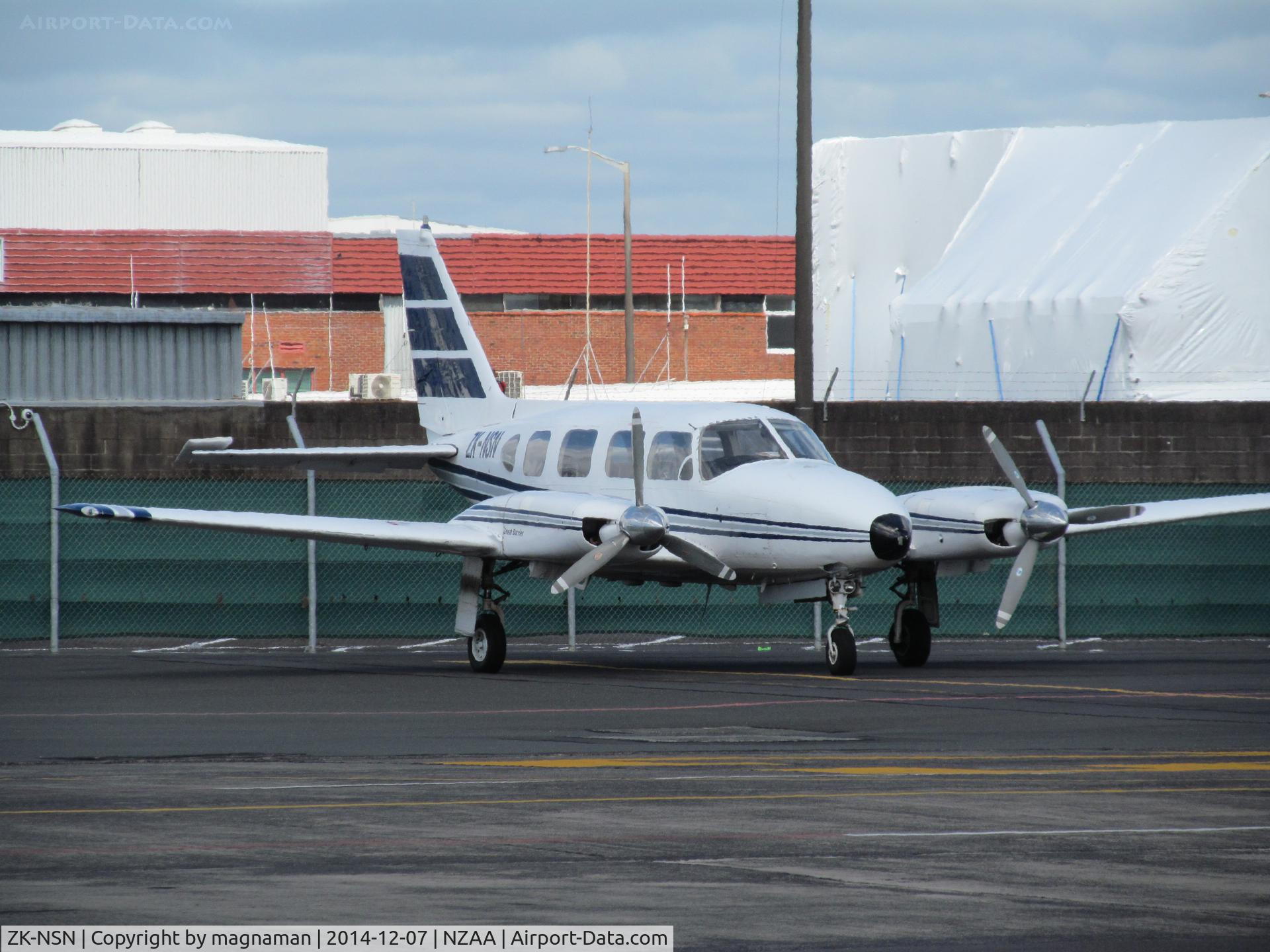 ZK-NSN, Piper PA-31-310 Navajo Navajo C/N 31-687, on domestic apron