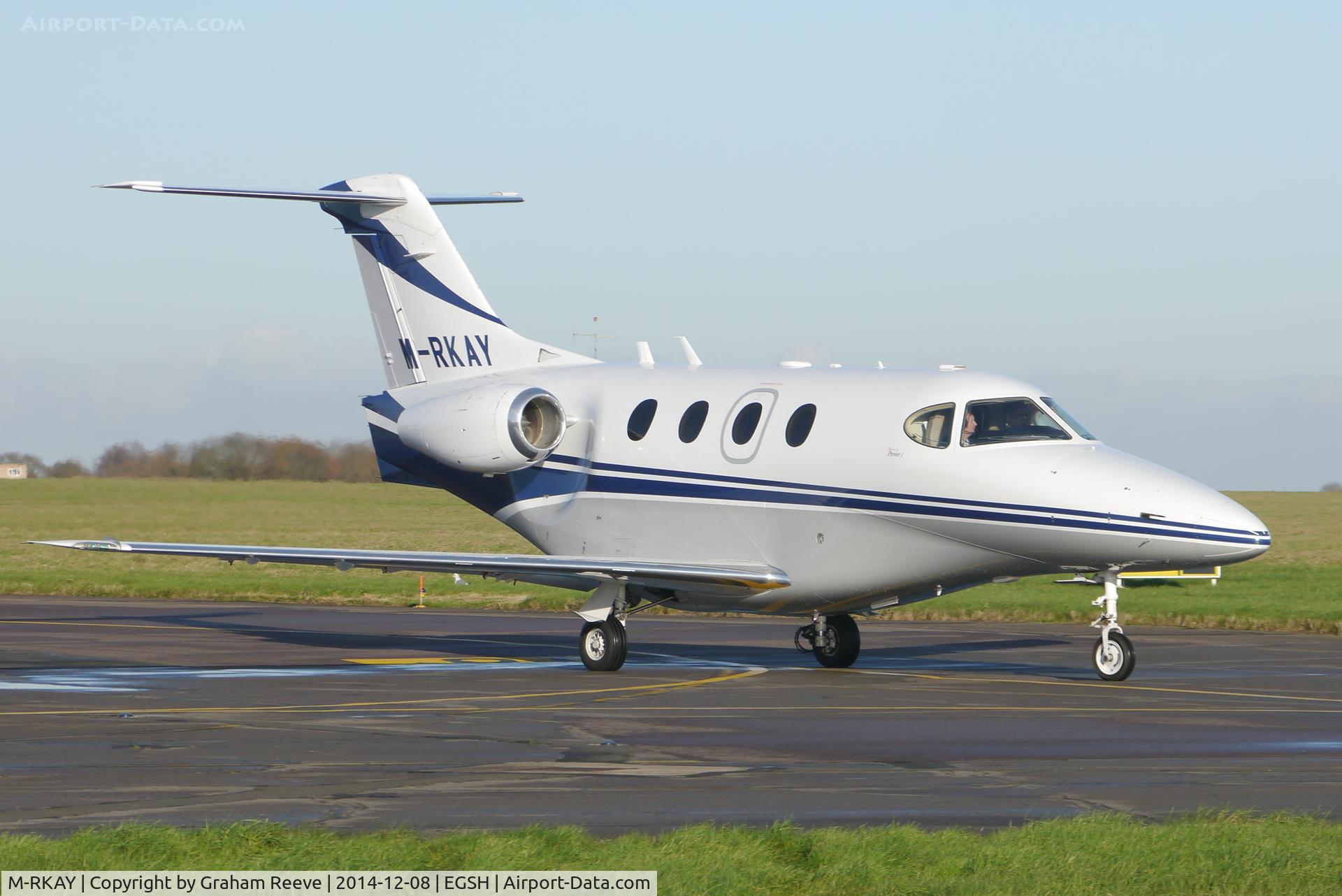 M-RKAY, 2003 Raytheon 390 Premier I C/N RB-88, About to depart from Norwich.