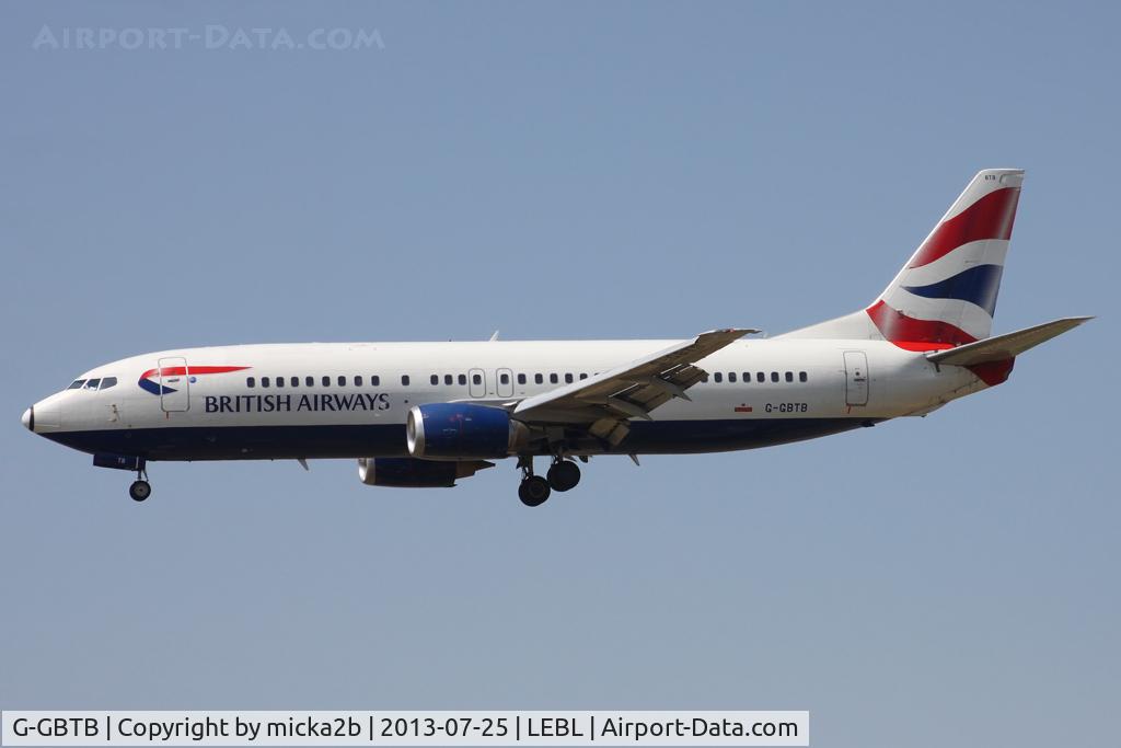 G-GBTB, 1993 Boeing 737-436 C/N 25860, Landing