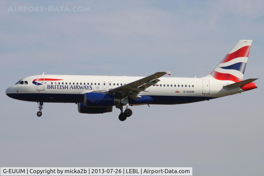 G-EUUM, 2002 Airbus A320-232 C/N 1907, Landing
