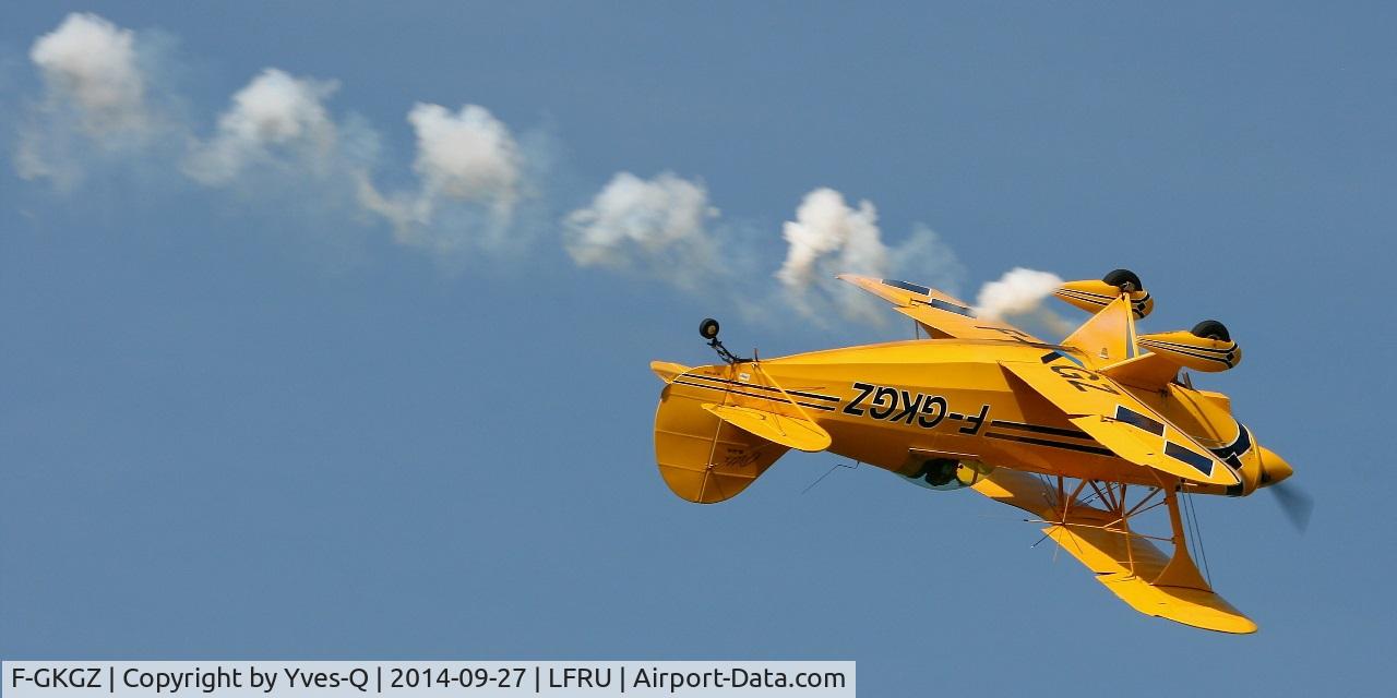 F-GKGZ, 1977 Pitts S-2A Special C/N 2149, Pitts S-2A Special, Solo display, Morlaix-Ploujean airport (LFRU-MXN) air show in september 2014