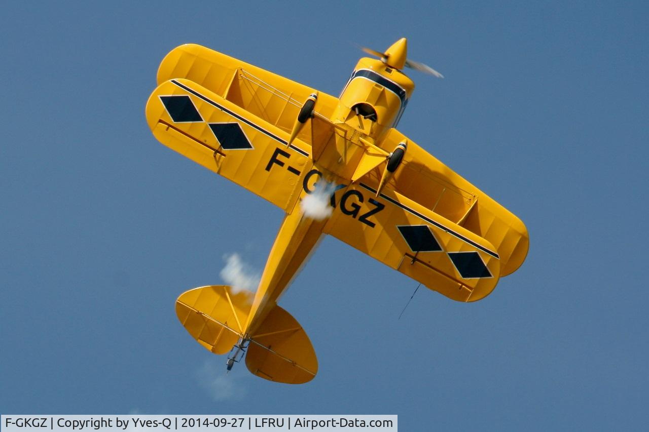 F-GKGZ, 1977 Pitts S-2A Special C/N 2149, Pitts S-2A Special, Solo display, Morlaix-Ploujean airport (LFRU-MXN) air show in september 2014