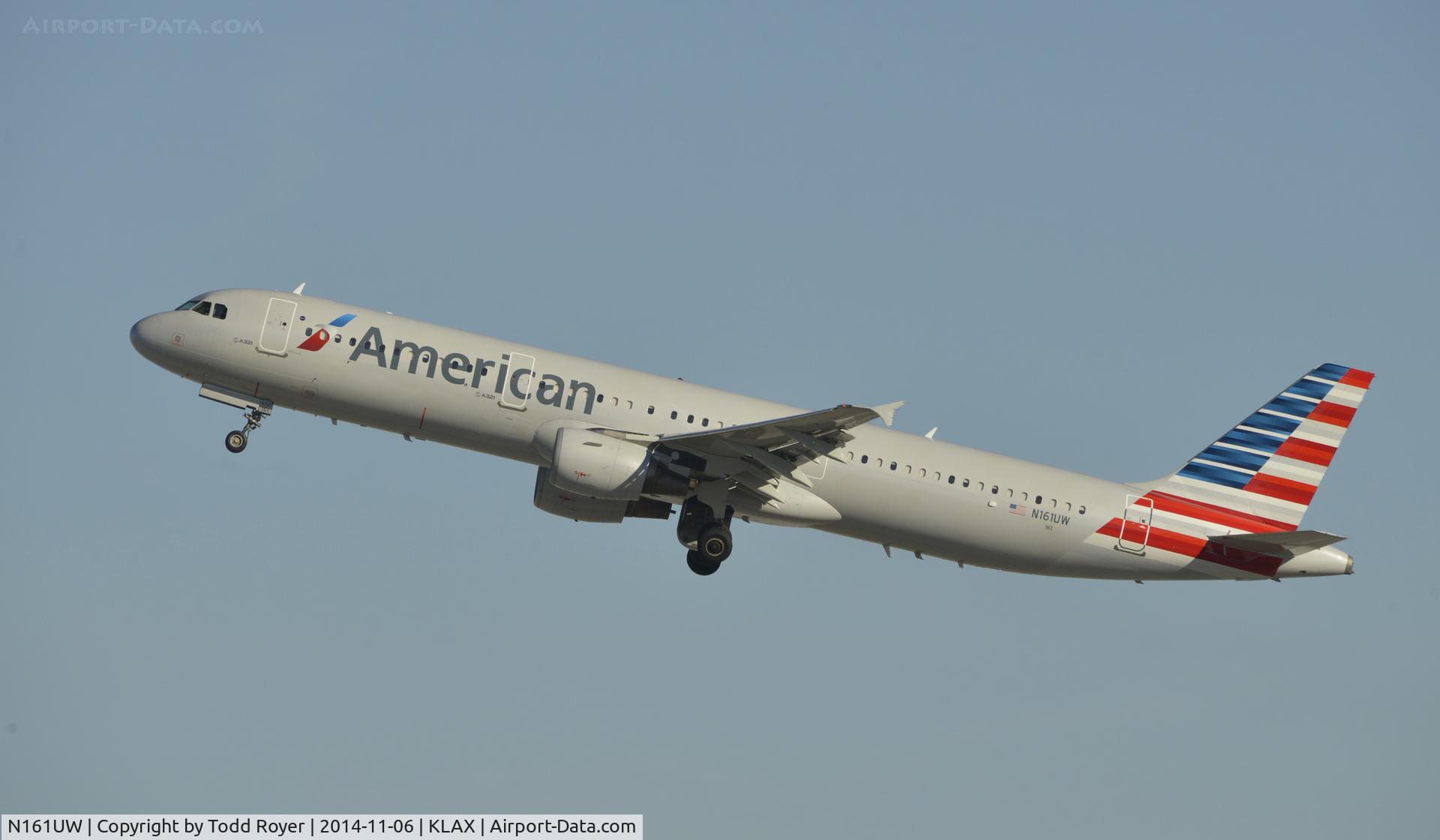 N161UW, 2001 Airbus A321-211 C/N 1403, Departing LAX on 25R