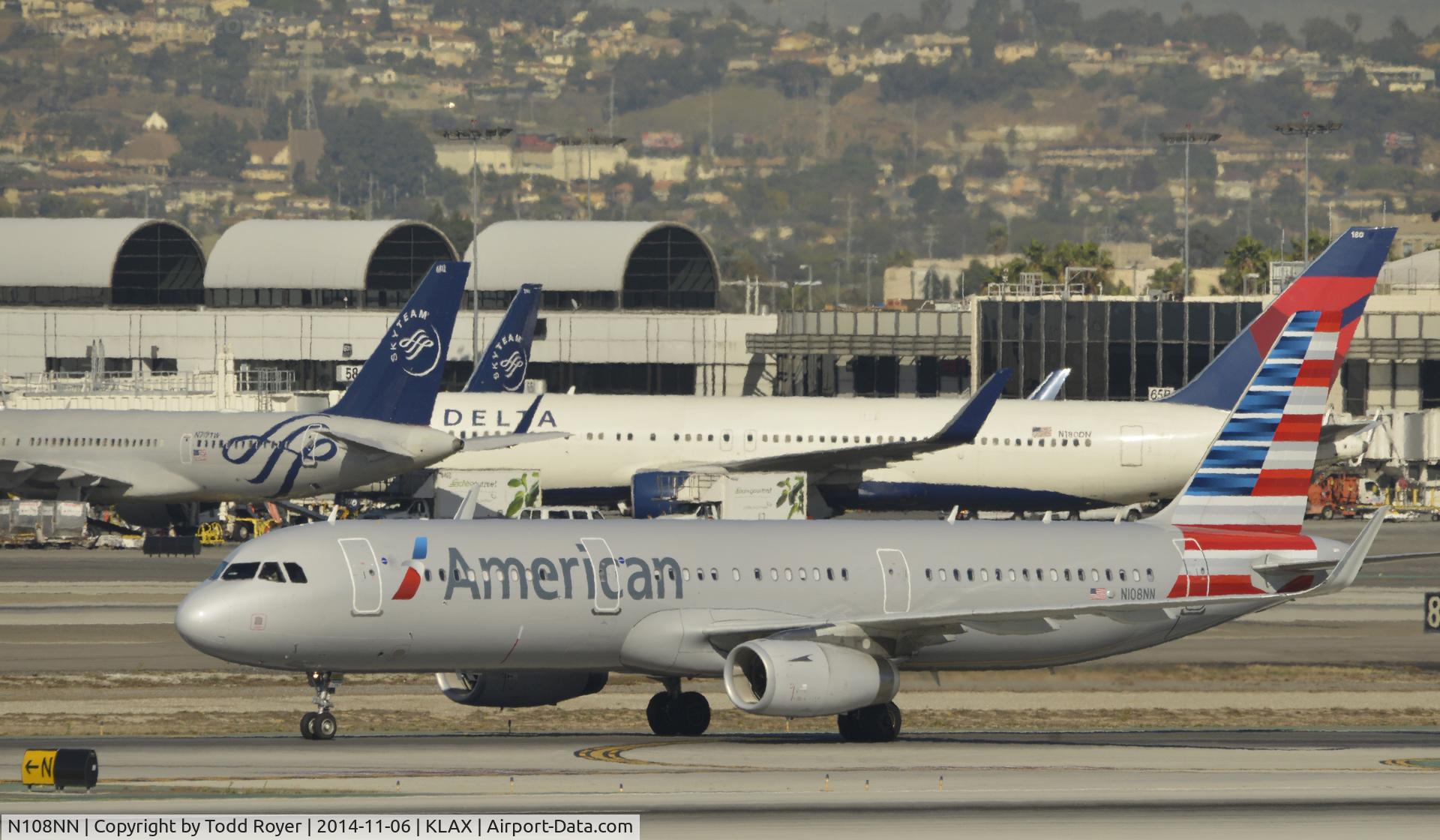 N108NN, 2013 Airbus A321-231 C/N 5946, Landing at LAX on 25L